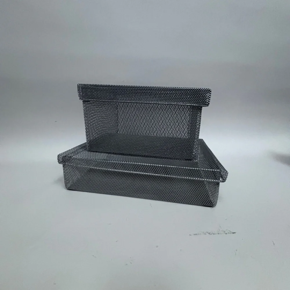 Silver Mesh Desk Storage Containers - Picture 5 of 11